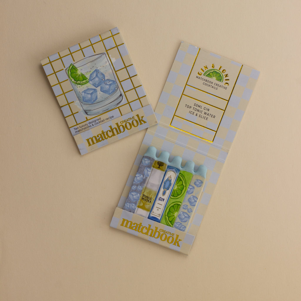 Gin And Tonic Ingredients Matchbook