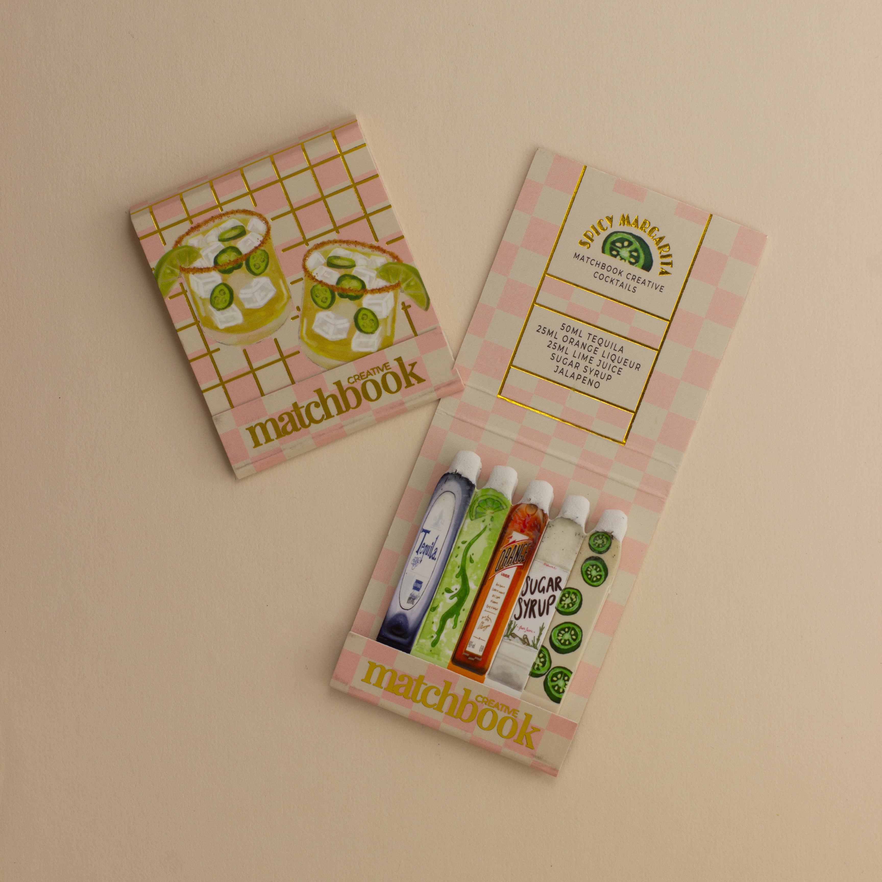 Spicy Margs Ingredients Matchbook